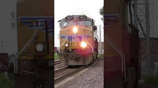 UP 5615 C44ACCTE leads UP manifest at Rochelle, IL 7/30/21