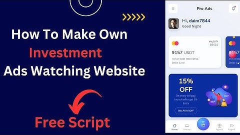 How To Make Own Investment Ads Watching Website || Free Script Of Investment websites
