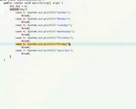 Java Video Tutorial 14: Switch Statements (Pt 1 of 2)