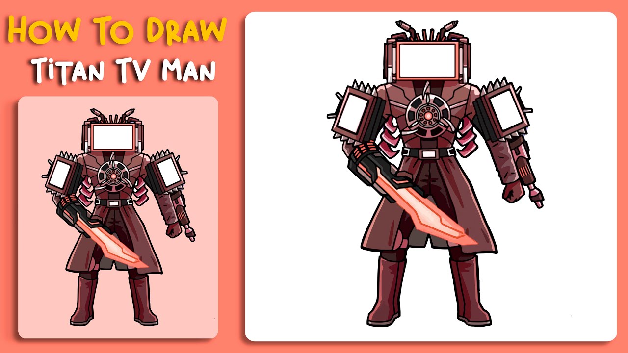 How to Draw Titan TV Man Toilet Skibidi 66 Multiverse #skibiditoilet # ...