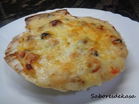 Conchas con marisco - YouTube