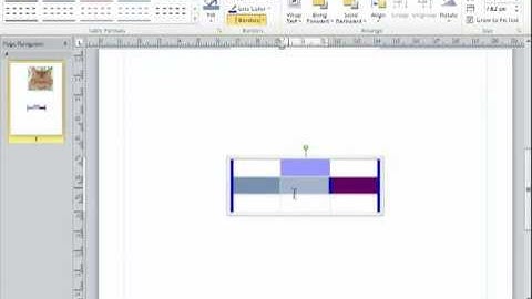 Tutorial on inserting tables for Publisher 2010