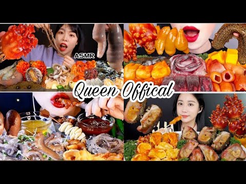 Video Asmr raw seafood / mukbang/ Ăn cá sống, dứa biển, hải... - youtube
