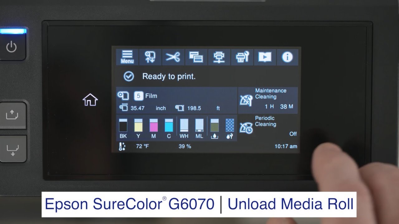 SureColor G6070 | How to unload a roll of film