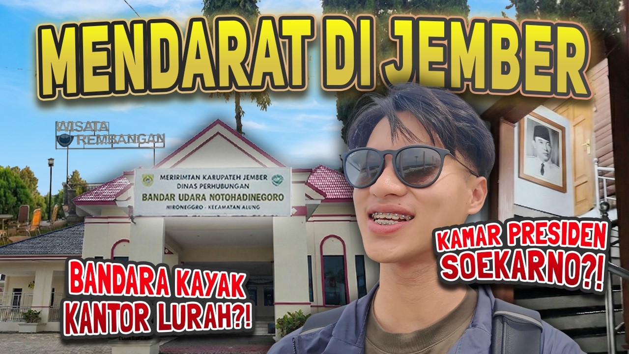 Bandara TerKECIL di Jawa😱⁉️ Terbang dari Bali✈️ 4 Jam di JEMBER: Makan Gudeg Pecel, Susu Rembangan😋