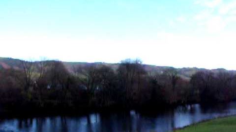 Train heading south on Conwy Valley line, just south of Llanrwst