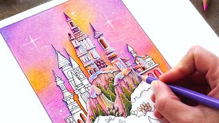 Testing the Ohuhu Pencils ✨💜 in Magical Worlds by Johanna Basford