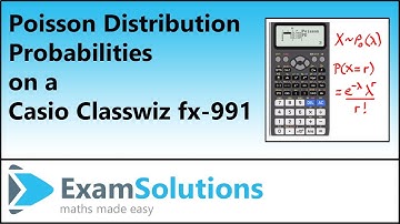 Poisson Distribution - Probabilities on a Casio Classwiz fx-991 es Calculator