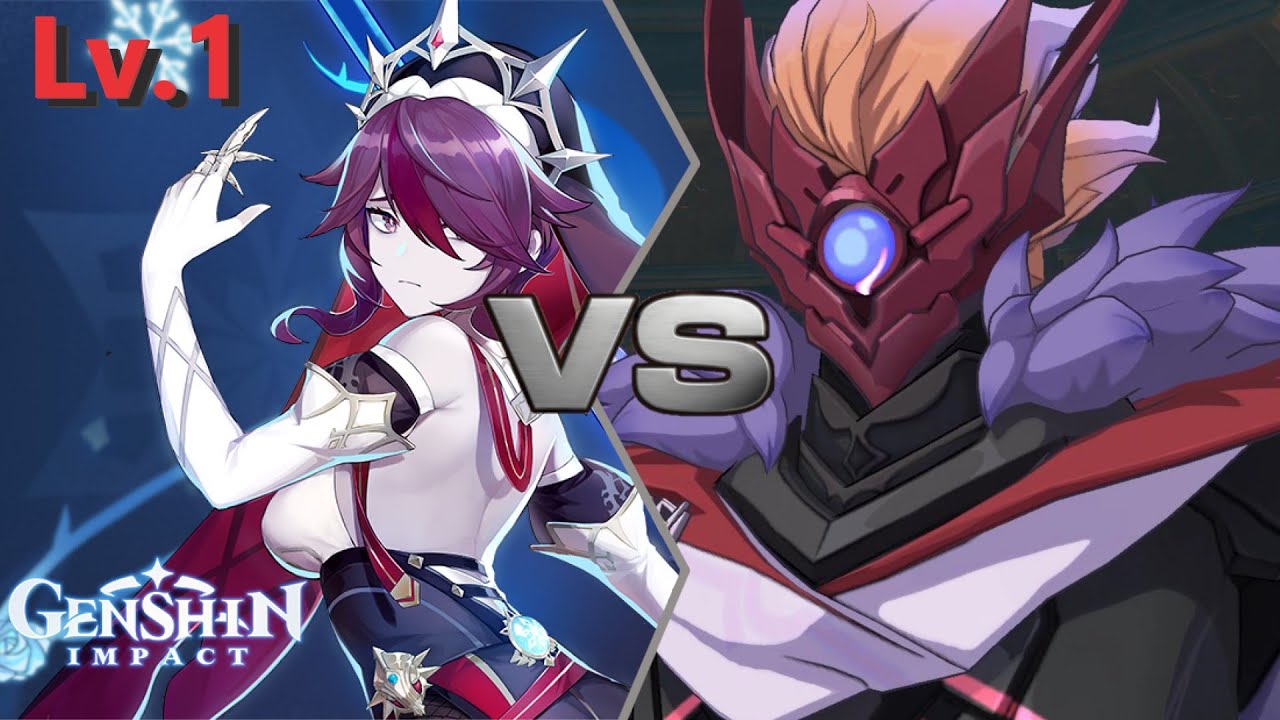 [Genshin Impact] ~ Rosaria Lv1 VS Childe Lv90 (Solo/No Dmg)