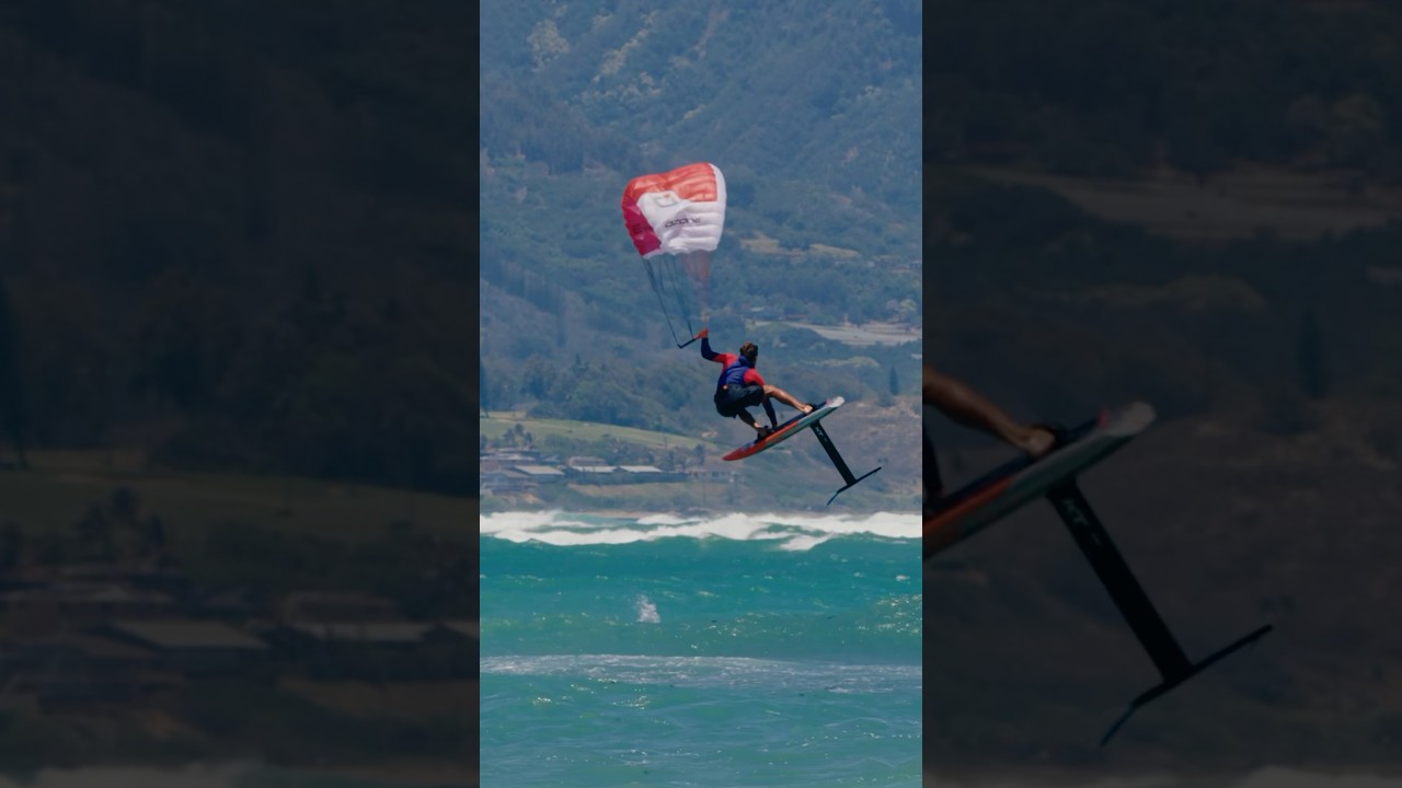 Kai Lenny's tips for Jesse Richman's first parawing session. And with that, the boy could ride!