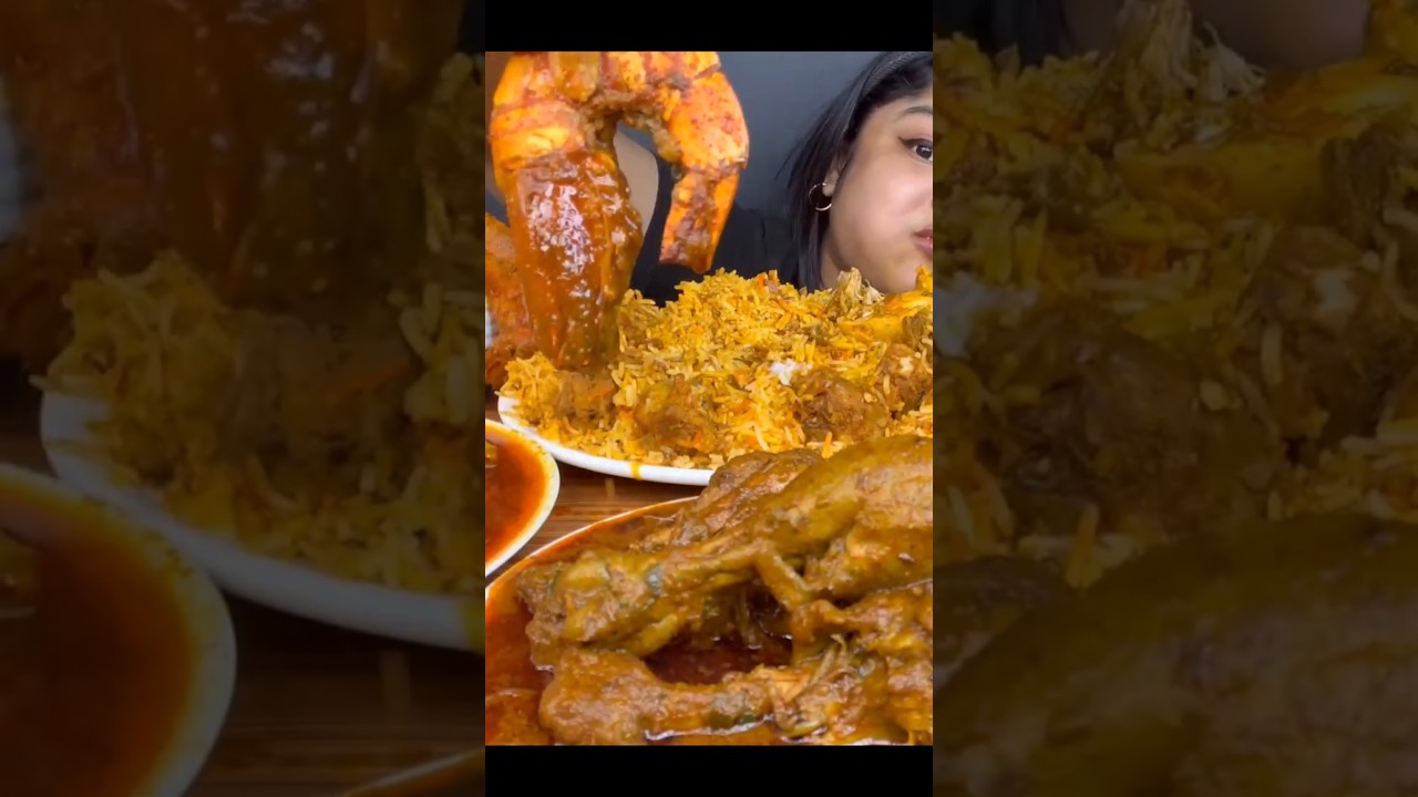 ASMR: Eating spicy fish curry rice Mukbang eating challenge ASMRshorts 