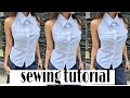 How to Cut and Sew a trendy halter neck top with collar and belt. @floxiifyapparels #diyfashion 