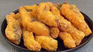 Fried fish, using flour and starch is a big mistake, crispy Reinen No fishy smell