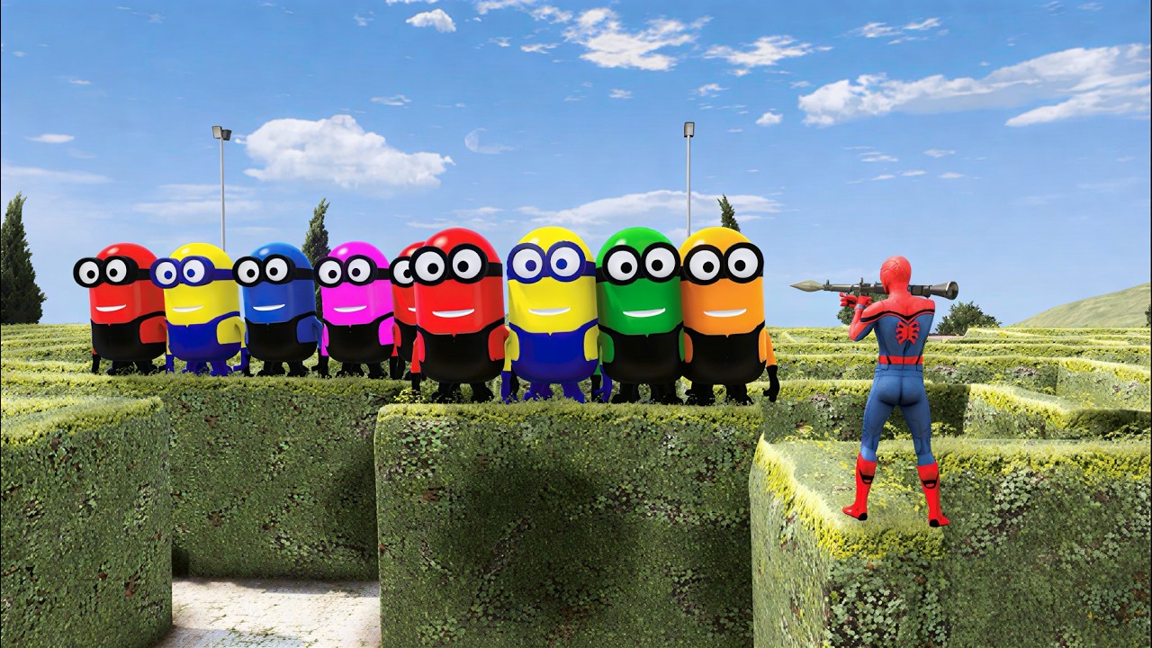 GTA 5 Epic Ragdolls RED SPIDERMANEuphoria Physics & Funny FailsVS RED MINION VS GREEN MINION