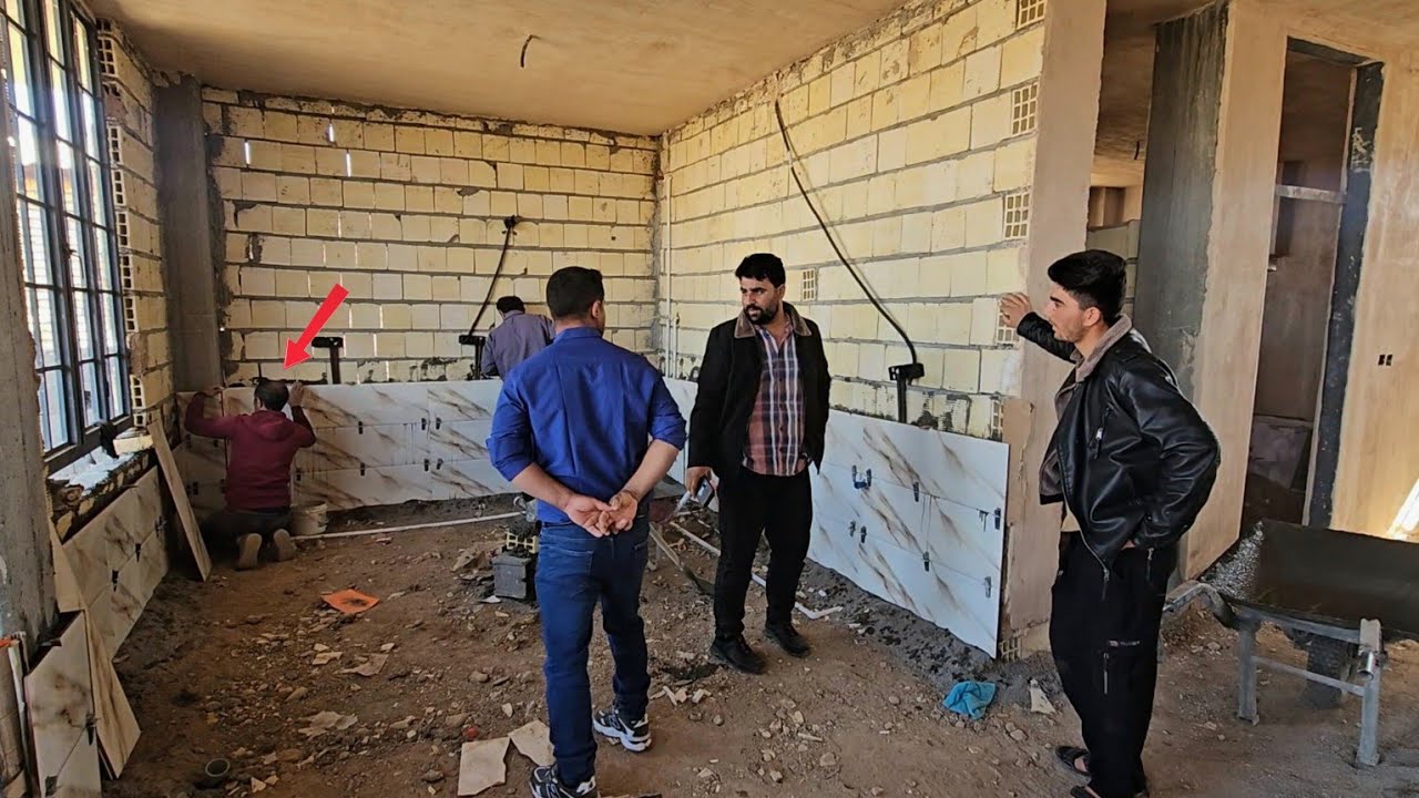 Starting to tile the Ayas house and Ayas's help to the Ayas family (Kohrig family)