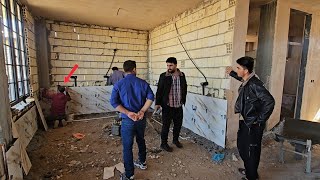 Starting to tile the Ayas house and Ayas's help to the Ayas family (Kohrig family)