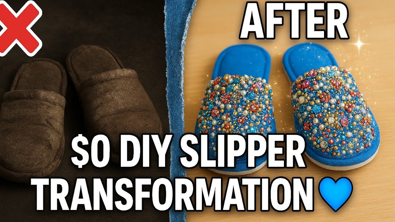 🤯 My SISTER'S Old Shirt Transformed Dirty SLIPPERS into New DENIM Shoes!