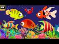 4k Bedtime Lullaby for Babies, Kids &amp; Parents😍Animation🐟Fish lullaby🐟Calming Fishes #45 #lullaby