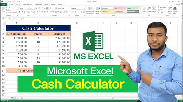 How to Create Cash Calculator in Microsoft Excel | Cash Denomination Calculator in Excel