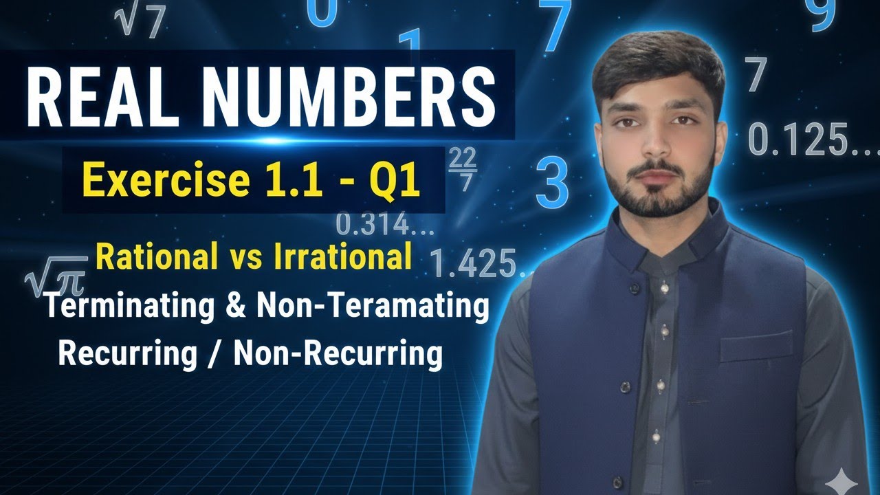 Class 9 Maths Chapter 1 | Real Numbers Exercise 1.1 Question 1 | Rational, Irrational & Decimals 