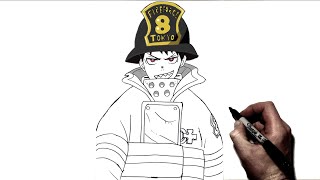 Draw fire force anime character by Ashiratoki