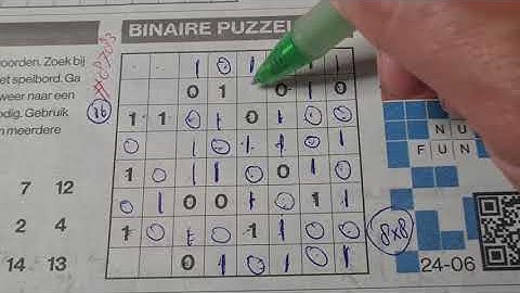 (#8783) Monday. Binary01 Sudoku puzzle. Bonus Extra edition. 06-24-2024 Extra part 3 of 4