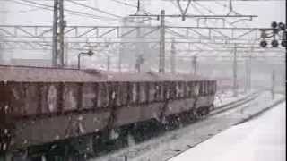 5783レ EF66-112 雪の中の大垣駅
