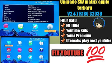 UPGRADE SW TERBARU MATRIX APPLE HD v247 II FIX YOUTUBE NO RESULT