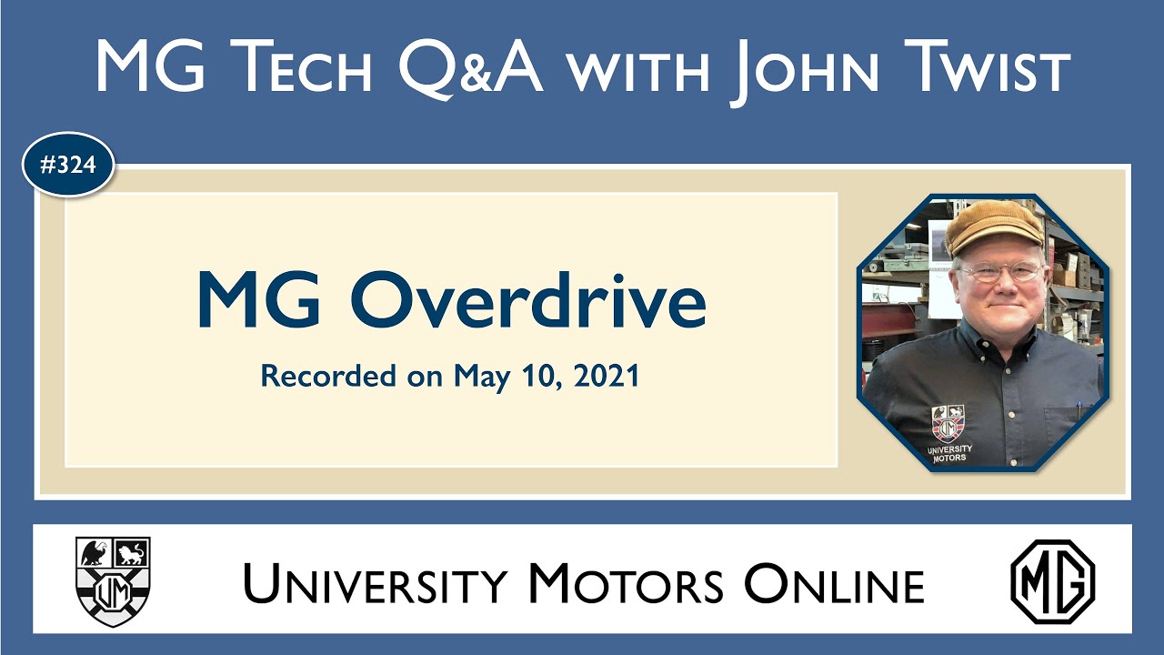 324 MG Tech | Q & A on MG Overdrive - YouTube
