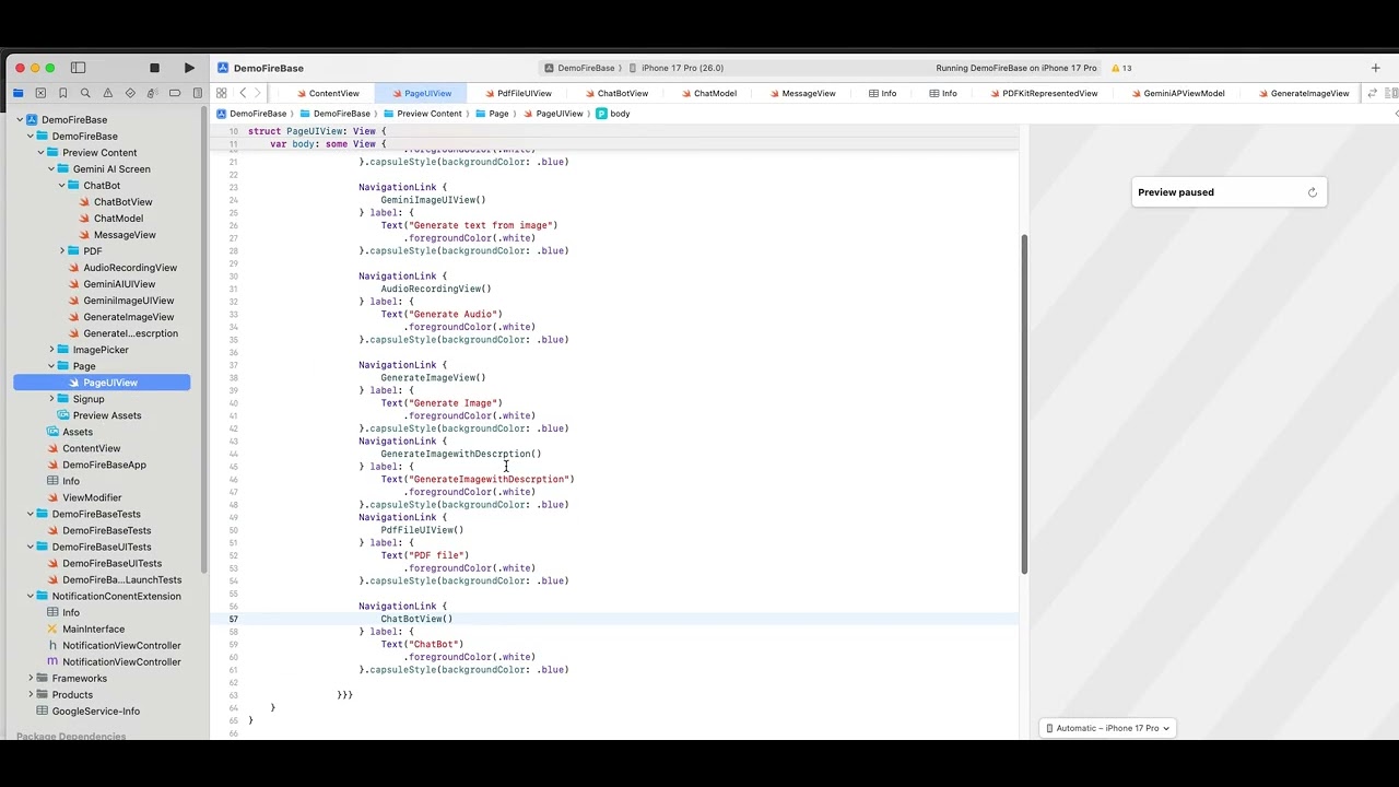 SwiftUI Chat bot app with Firebase Gemini (Step-by-Step 2026) - YouTube