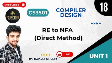 1.18 RE to NFA (Direct Method) | Compiler Design | CS3501 | Anna university R2021