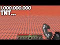 What if Activate a MILLION BLOCKS OF TNT in Minecraft ??? TNT Endless World !!!