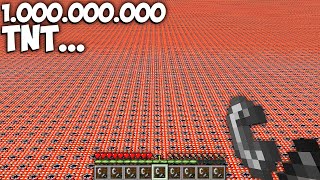 What if Activate a MILLION BLOCKS OF TNT in Minecraft ??? TNT Endless World !!!