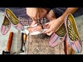Making handmade beautiful ballerina point shoe step by step process