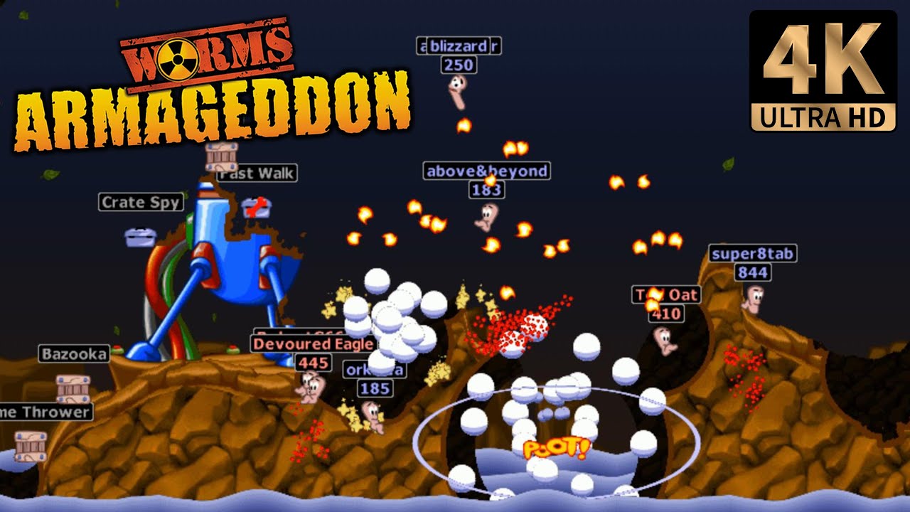 Worms Armageddon Online | Kaos 1 на 1 | ПК 4K