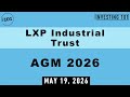 LXP Industrial Trust AGM 2026 | Warehouse Development Pipeline Allocation Confirmed By Trustees