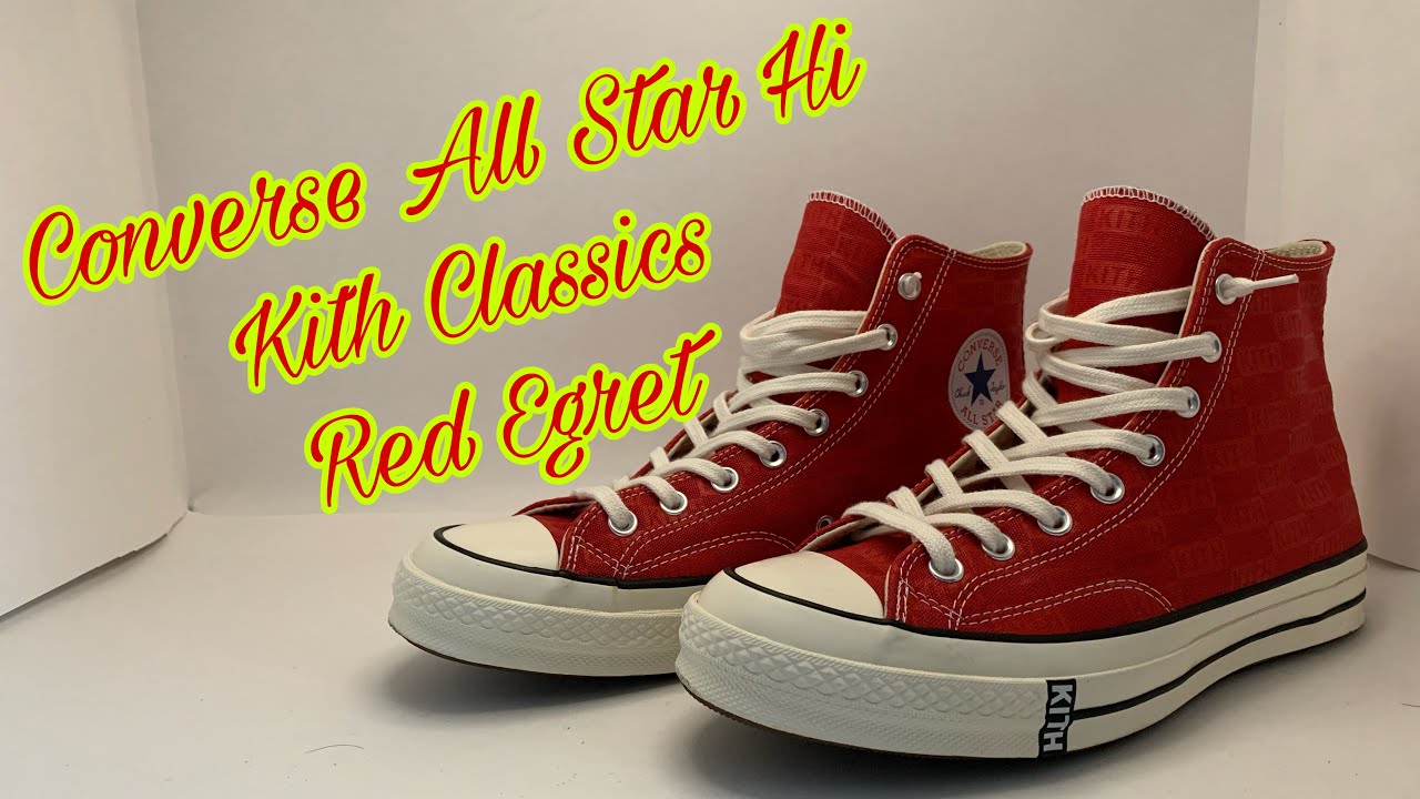 Converse Chuck Taylor All-Star 70s High KITH “red egret” unbox and on feet