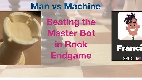Man vs Machine: Beating Master bot of chess.com in Rook Endgame! #chess #bot #AI