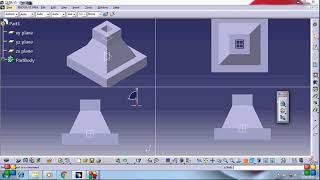 CATIA V5R20 - BASIC PART DESIGN USIG MULTI SECTION SOILD TUTORIAL