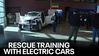 First responders learn how to respond to emergencies involving electric cars