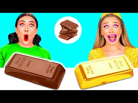 Real Food vs Chocolate Food Challenge | Funny Food War by BaRaDa Challenge
