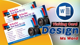 Printable Shop Visiting Card Design in Microsoft Word || Ms Word Design