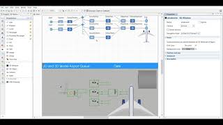 Airport Queueing AnyLogic Model