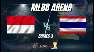 MLBB อารีน่า ประเทศไทย vs ประเทศอินโดนีเซียเกมส์ Mobile legends เกมที่3