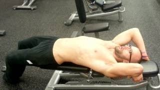 Workout: Reverse Crunch Exercise On A Bench Focus Lower Abs, Core Strength & Obliques