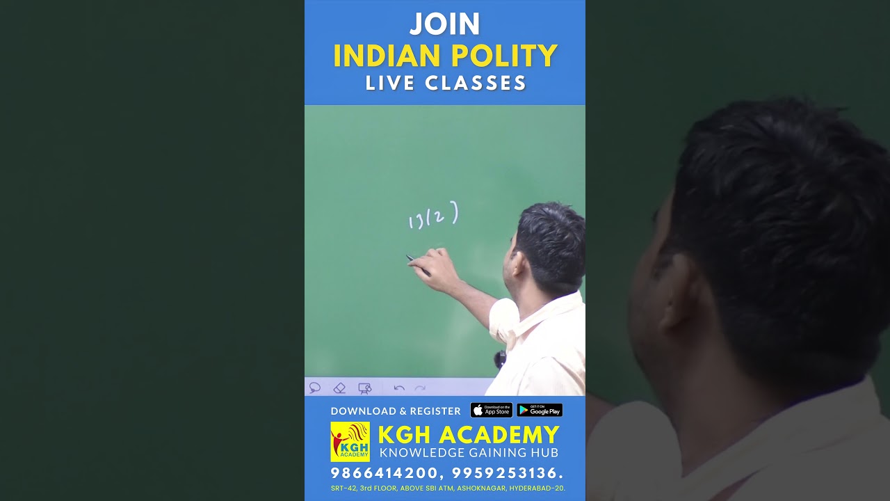 JOIN INDIAN POLITY LIVE CLASSES  (D11th May / P1)