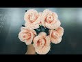 كروشيه ورد جوري مسكر Crochet Rose 