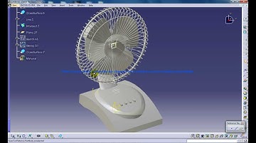 Catia V5 Tutorials|How to create a Table Fan Walkthrough|Product Design Engineering Beginner