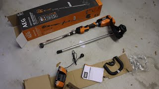 AEG 18V Brushless Line Trimmer | Unboxing | Assembly | Review