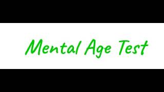 Mental Age Test